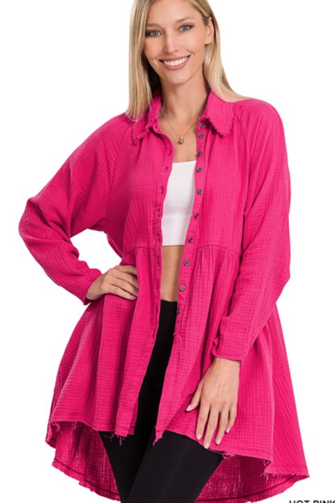 Double Gauze Button Down - Arrowhead Boutique