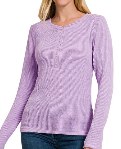 Waffle Long Sleeve T - Arrowhead Boutique